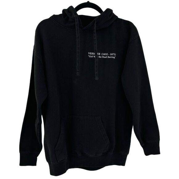 Girl With A Pearl Earring Johannes Vermeer Black Hoodie Medium - Picture 9 of 9